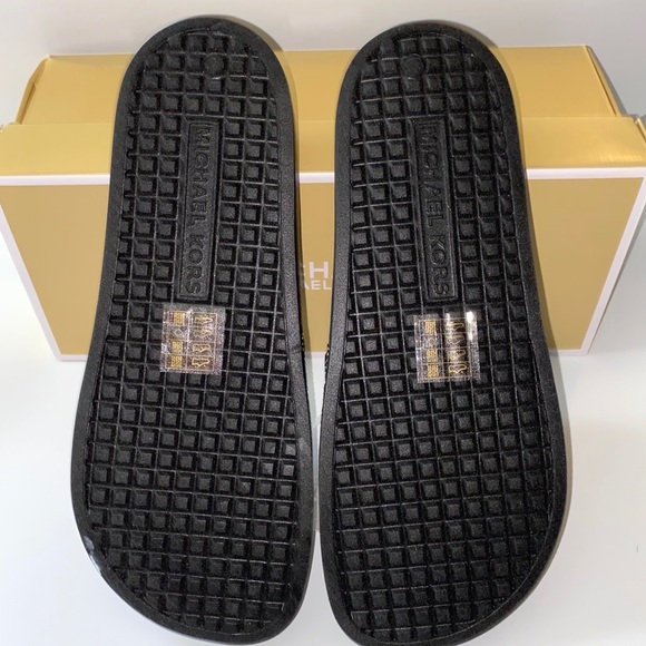 MICHAEL KORS Gilmore Jett Red Crystal Slide Sandal - Picture 9 of 9